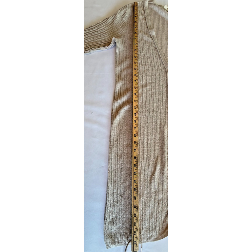 Eileen Fisher Womens M Tan Organic Linen Ribbed Button Front Cardigan Classic - Picture 7 of 7
